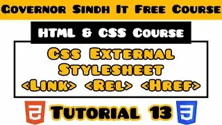 How To Link an External CSS Style Sheet In Html | External Style Sheet CSS Example | HTML Tutorial