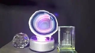Motorized 360 degree rotating color LED light display stand