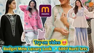 600₹ Mein Pakistani Kurti Sets 😍 | Meesho Try-On Haul | Budget Shopping