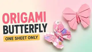 How To Make Origami Butterfly with One Sheet Only