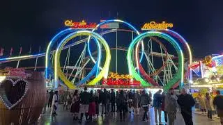 Olympia Looping - der F&uuml;nferlooping @ Oktoberfest M&uuml;nchen 2024  in Stra&szlig;e 5  (Offride/Nachts)