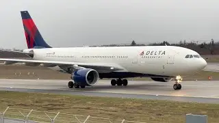30 MINUTES OF WET WINTER ACTION AT FRANKFURT AM MAIN- plane Spotting at Frankfurt FRA/EDDF
