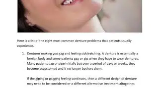 Denture Problems