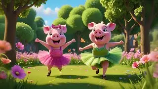 Four Dancing Pigs Learn Left from Right  Song for Kids | Nursery Rhymes and Baby Learning Songs