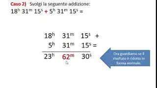 Addizioni con misure di tempo