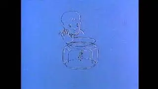 Sesame Street - A boy and a fish bowl cartoon