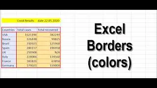 How to Add Borders to Cells in Excel - How to Add Colors of Borders / text and cells.