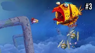 Маг-коротышка против петуха. Rayman Origins. Прохождение #3