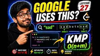 LeetCode 28 Find the Index of First Occurrence in a String | strStr Explained (Brute Force + KMP)