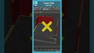 Create Walls in 3Ds Max #3dsmax #3dsmax #shorts