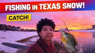 Snow + Fishing in Texas = Crazy