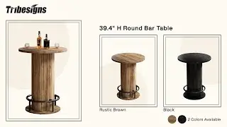 🔥 Tribesigns Round Bar Table: Farmhouse Meets Function - JW1151