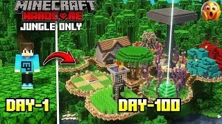 I Survived 100 Days in ONLY JUNGLE Biome in Minecraft HARDCORE 😱