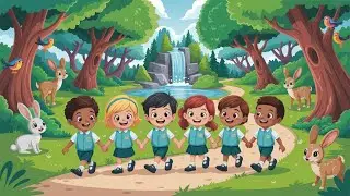 Forest Adventure Song for Kids | School Trip Fun with Animals & Waterfalls || @BlinkyBubblesWorld