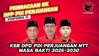 PEMBACAAN SK DPP PDI Perjuangan pada forum KONFERDA VI DPD PDI Perjuangan Provinsi NTT