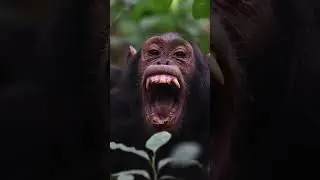 Yawning Chimpanzee - Kibale National Park