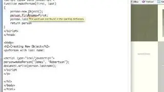 JS 4U 30: Creating New Objects