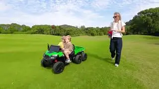 24V 4x4 Freddo Toys Tractor Trailer 2 Seater Ride on (Lifestyle Video)