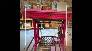 N&auml;htisch Makeover mit Annie Sloan Satin Paint #diyprojects #anniesloansatinpaint #m&ouml;belupcycling