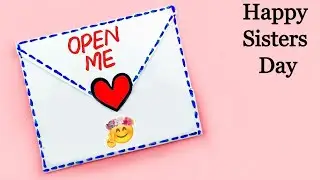 Easy & beautiful card for sister's day / Easy Sister's day card making handmade | Sister's Day Card