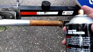 AMSOIL Heavy Duty Metal Protector on trailer jacks.