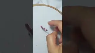 Punto margarita de cola larga #embroidery #bordadofacil #tutorial #bordado