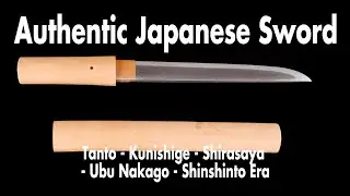 Tanto - Kunishige - Shirasaya - Ubu Nakago - Shinshinto Era