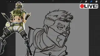 Drawing Octane from Apex Legends stories from the outlands