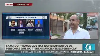 Godofredo Fajardo espera que el gabinete de Nasry Asfura tenga experiencia y compromiso.