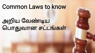 Laws to know in tamil, basic laws to know in tamil, motor vehicle law in tamil