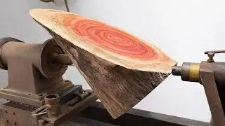 A Crazy Wood Transforming Project  - This man Created a Fruit Plate From a Discarded Piece of Wood