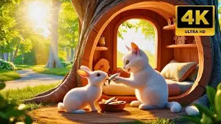 😺cute cat rescued the poor little rabbit!! viral story miaw miaw!!  #cat #rabbits #cats #viralvideo