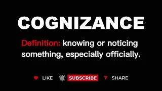 Cognizance meaning.