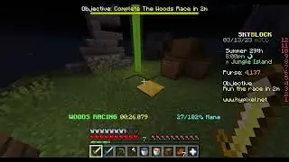 Hypixel skyblock quest guide EP 11 complete the woods race in 2m