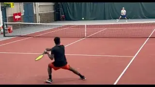 LONG Tennis Baseline Duel at a Pro Futures Tournament [Court Level]