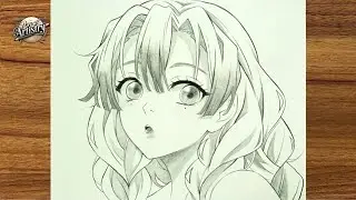 How to Draw Mitsuri Kanroji Step by Step || Easy Anime Drawing || Pencil Sketch Showcase