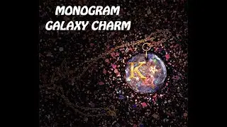 UV Resin Monogram Galaxy Charm!! With 3D Planet.
