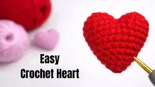 Как связать крючком сердечко ❤️ | Простой урок для начинающих (+ схема)
