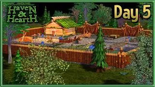 Building a House, Farming, & Making Glass! - A Day 5 Guide for Haven & Hearth - 7 Days of Haven