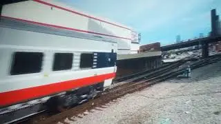 Rare BNSF  locomotive leads amtrack 