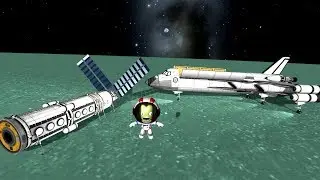 KSP  SSTO Minmus Base.
