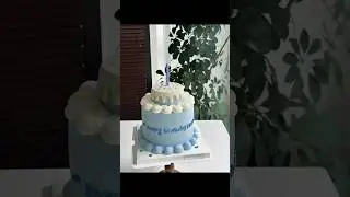 Elegance in Blue: Mesmerizing Cake Making in Shades of Sky #BlueCake #CakeMaking #CakeDecorating