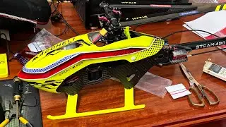 Steam AK420 maiden flight with Rotorflight Elrs Blheli32