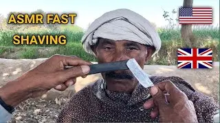 ASMR Super Fast Shaving 💈 Straight Razor Method by Old Barber