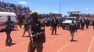 President Mugabe Arrives for Presidential Youth Interface Rally at White City Stadium