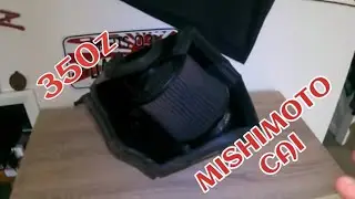 350z MISHIMOTO Cold air intake fitment. Idiot in his garage