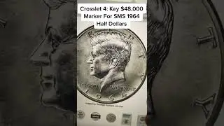 $48,000 HALF DOLLAR FROM 1964: CROSSLET 4 MARKER