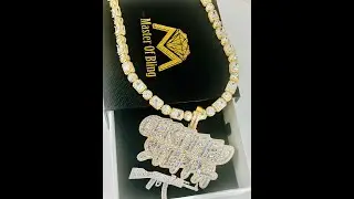 Certified Steppa Baguette Icy Gun Shooter Custom Hip Hop Pendant|| Master of Bling||