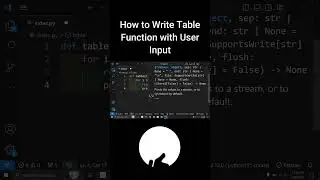 How to write function for table in python | Short video