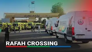Ambulances and aid trucks seen at Egypt&rsquo;s Rafah crossing | ABS-CBN News